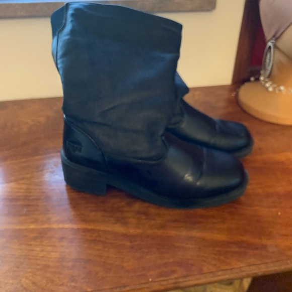 Totes Black Combat Boots - Picture 1 of 5